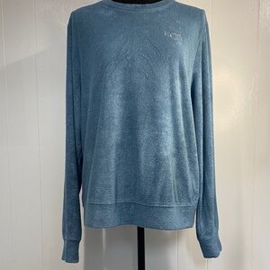 UGG Terrycloth Sweatshirt | Teal Blue Soft Pullover | Cozy Loungewear | Medium